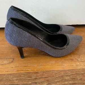 Black/gray houndstooth Shoes of Prey heels Sz 7.5 W